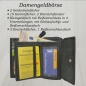 Preview: Damen Wild Leder Geldbeutel in 6 Farben mit RFID Schutz (Schwarz)